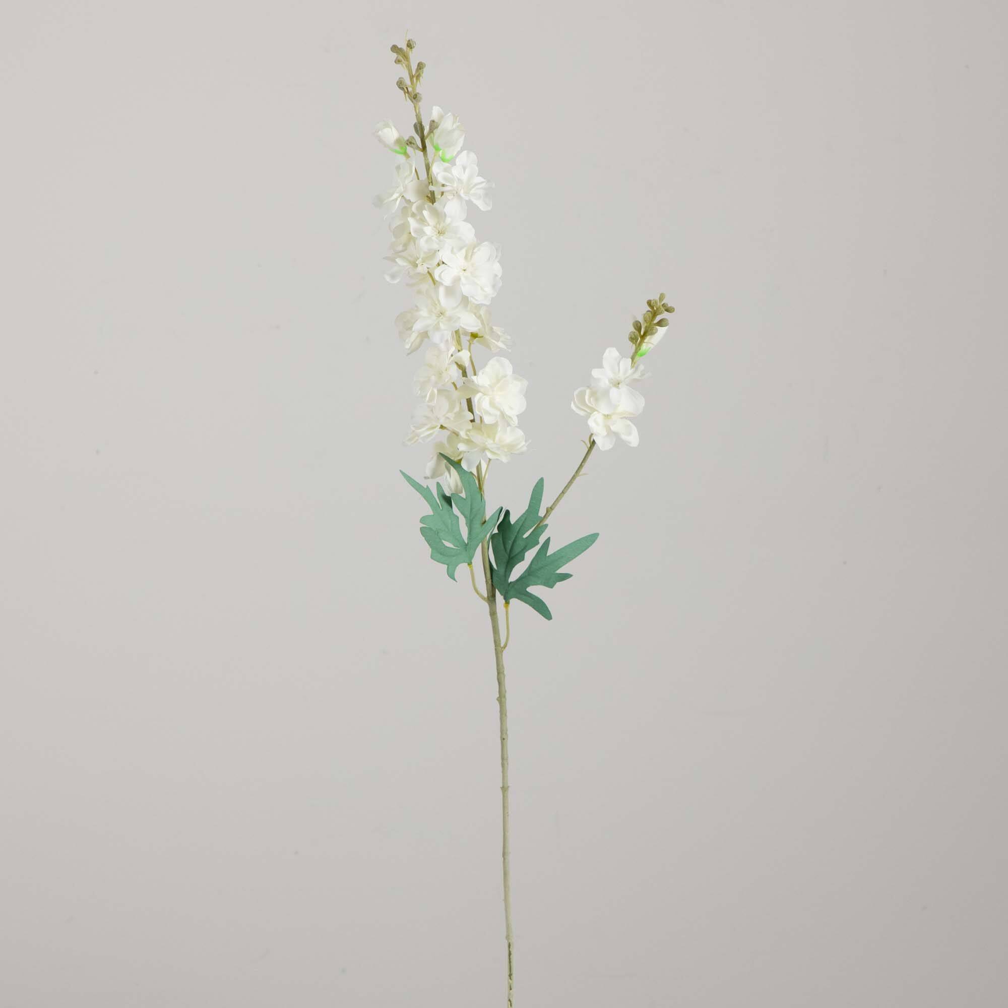 33" White Delphinium Flower Stems, 3ct.